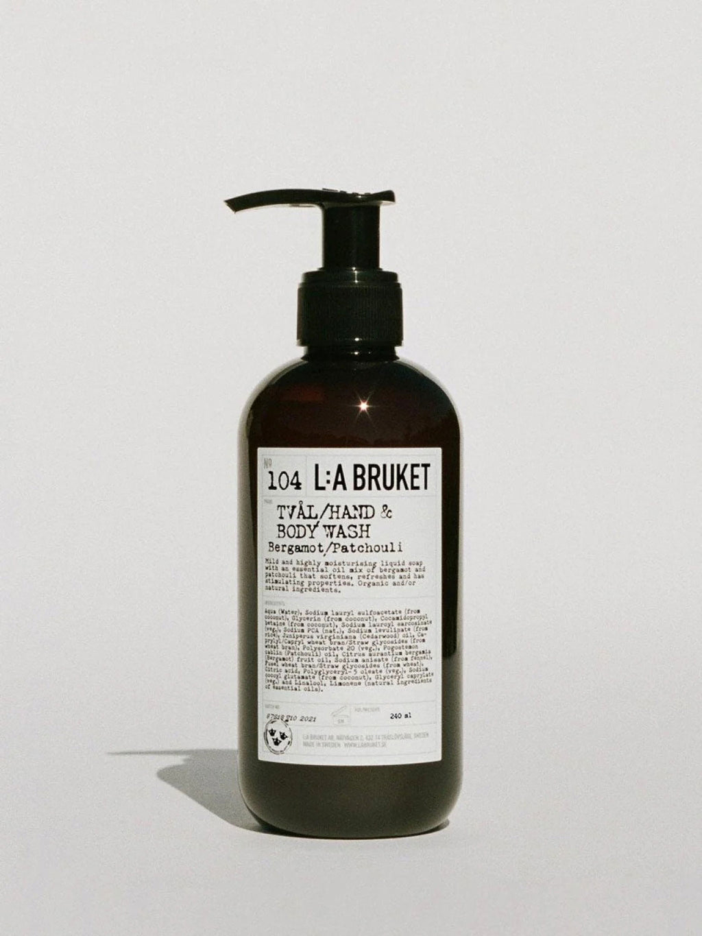 LA Bruket Hand and Body Wash Bergamot and Patchouli | B