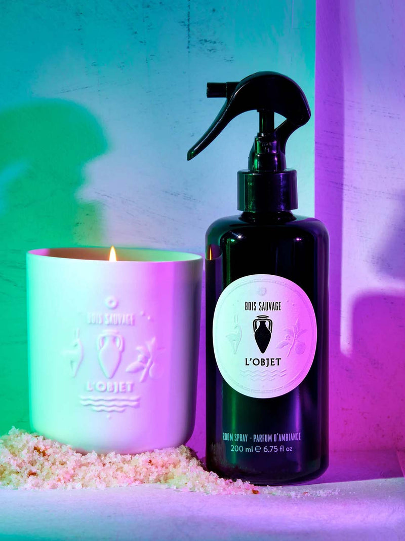 L' Objet Bois Sauvage Room Spray and Candle Gift Set