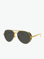 Linda Farrow Gold Aviator Sunglasses | B