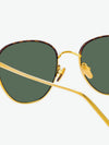 Linda Farrow Gold Square Sunglasses | D