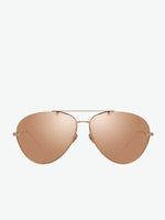 Linda Farrow Rose Gold Aviator Sunglasses | A