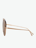 Linda Farrow Rose Gold Aviator Sunglasses | C