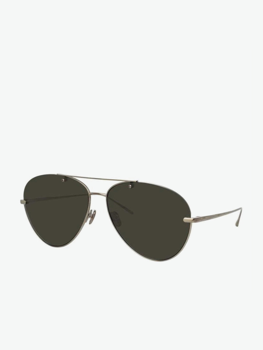 Linda Farrow White Gold Aviator Sunglasses | B