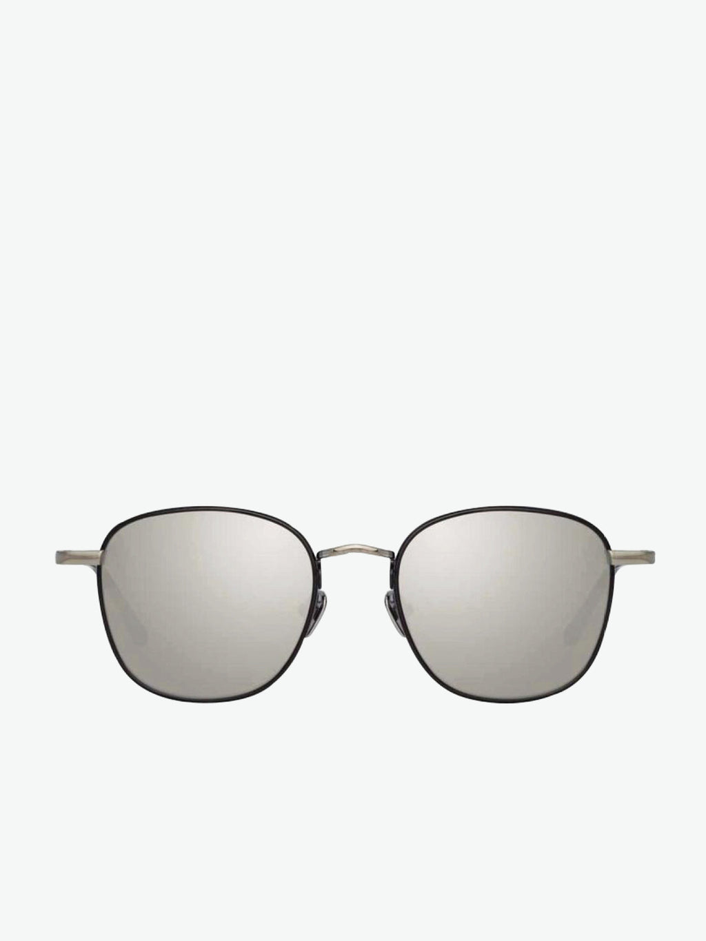 Linda Farrow White Gold and Titanium Square Sunglasses | A