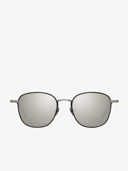 Linda Farrow White Gold and Titanium Square Sunglasses | A