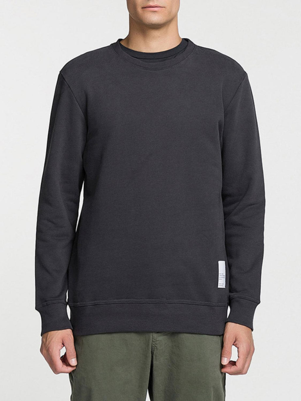 Logomania Crew Neck Sweatshirt Charcoal Grey | B