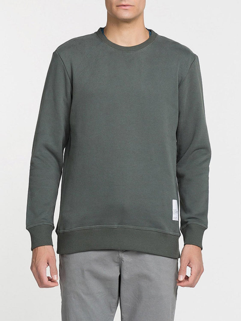 Logomania Crew Neck Sweatshirt Khaki | B