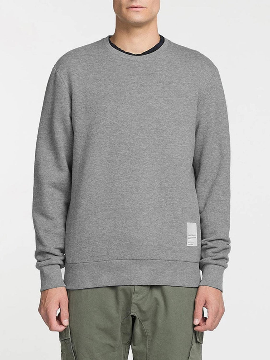 Logomania Crew Neck Sweatshirt Melange Grey | B