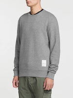 Logomania Crew Neck Sweatshirt Melange Grey | C