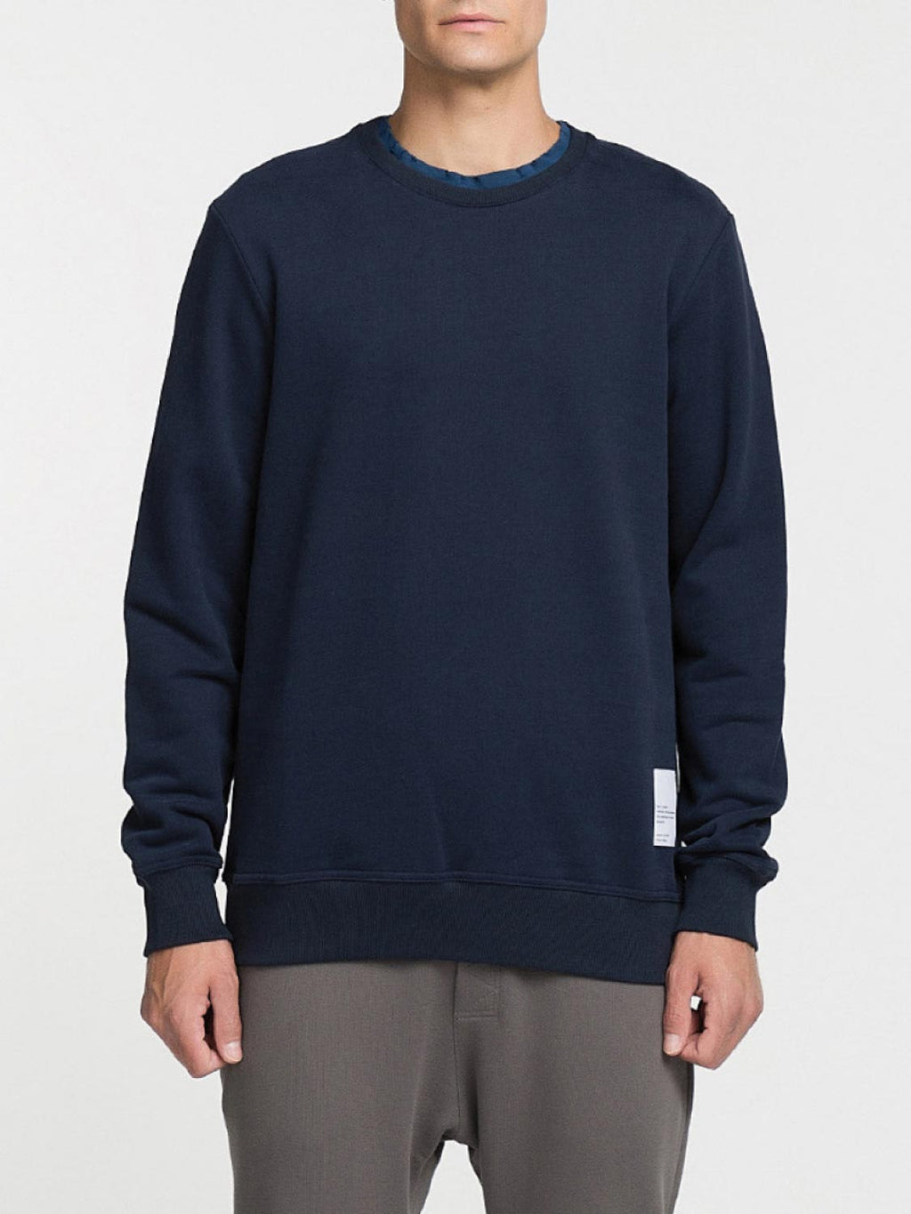 Logomania Crew Neck Sweatshirt Navy Blue | B