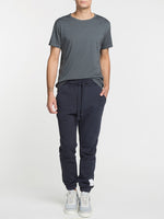 Logomania Regular Fit Cotton Sweatpants Navy Blue | E