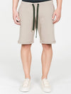 Loopback Cotton Jersey Relaxed Shorts Beige Khaki | B