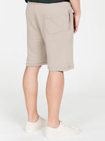 Loopback Cotton Jersey Relaxed Shorts Beige | D