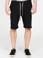 Loopback Cotton Jersey Relaxed Shorts Black