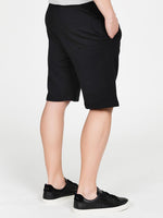 Loopback Cotton Jersey Relaxed Shorts Black