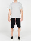 Loopback Cotton Jersey Relaxed Shorts Black