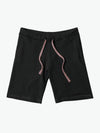 Loopback Cotton Jersey Relaxed Shorts Black Lavender | A