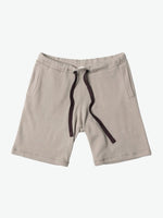 Loopback Cotton Jersey Relaxed Shorts Beige Chocolate | A