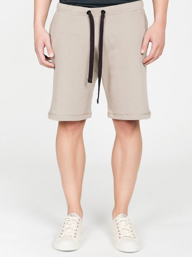 Loopback Cotton Jersey Relaxed Shorts Beige Chocolate | B