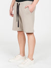 Loopback Cotton Jersey Relaxed Shorts Beige Chocolate | C