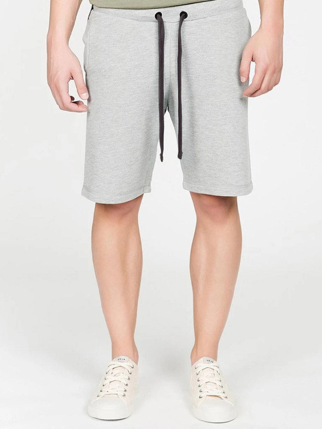 Loopback Cotton Jersey Relaxed Shorts Grey Chocolate | B