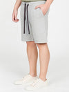Loopback Cotton Jersey Relaxed Shorts Grey Chocolate | C