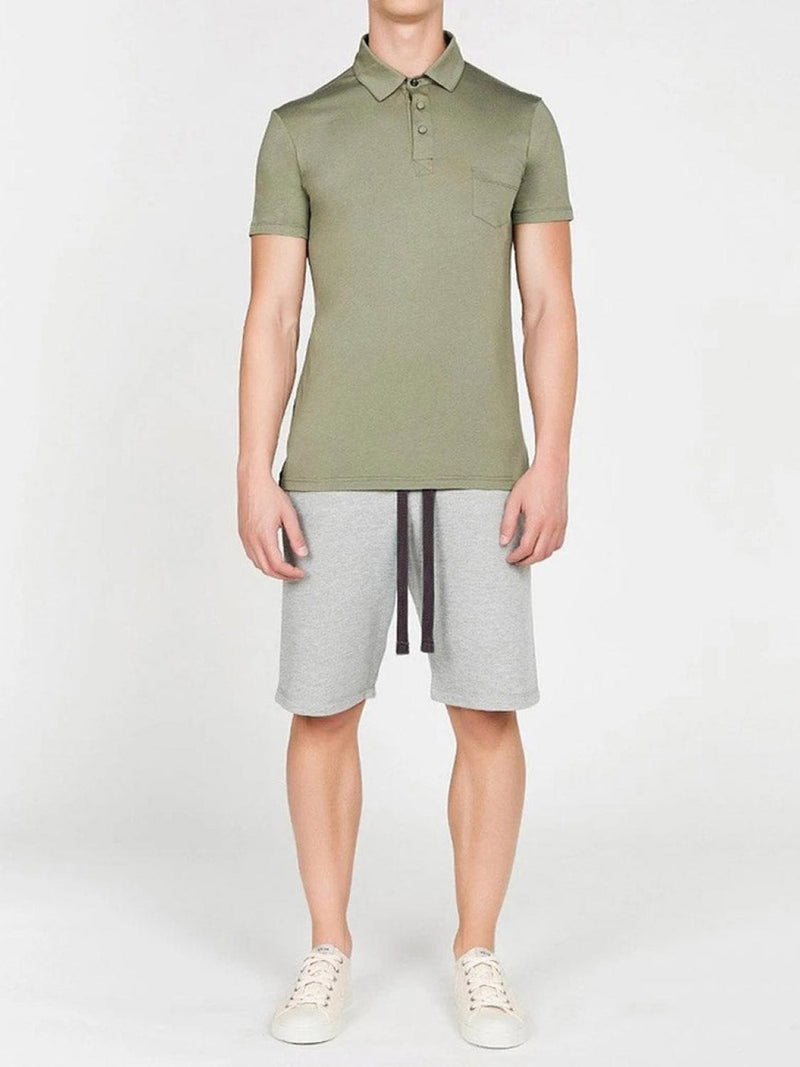 Loopback Cotton Jersey Relaxed Shorts Grey Chocolate | E