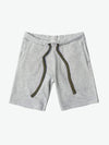 Loopback Cotton Jersey Relaxed Shorts Grey Khaki | A