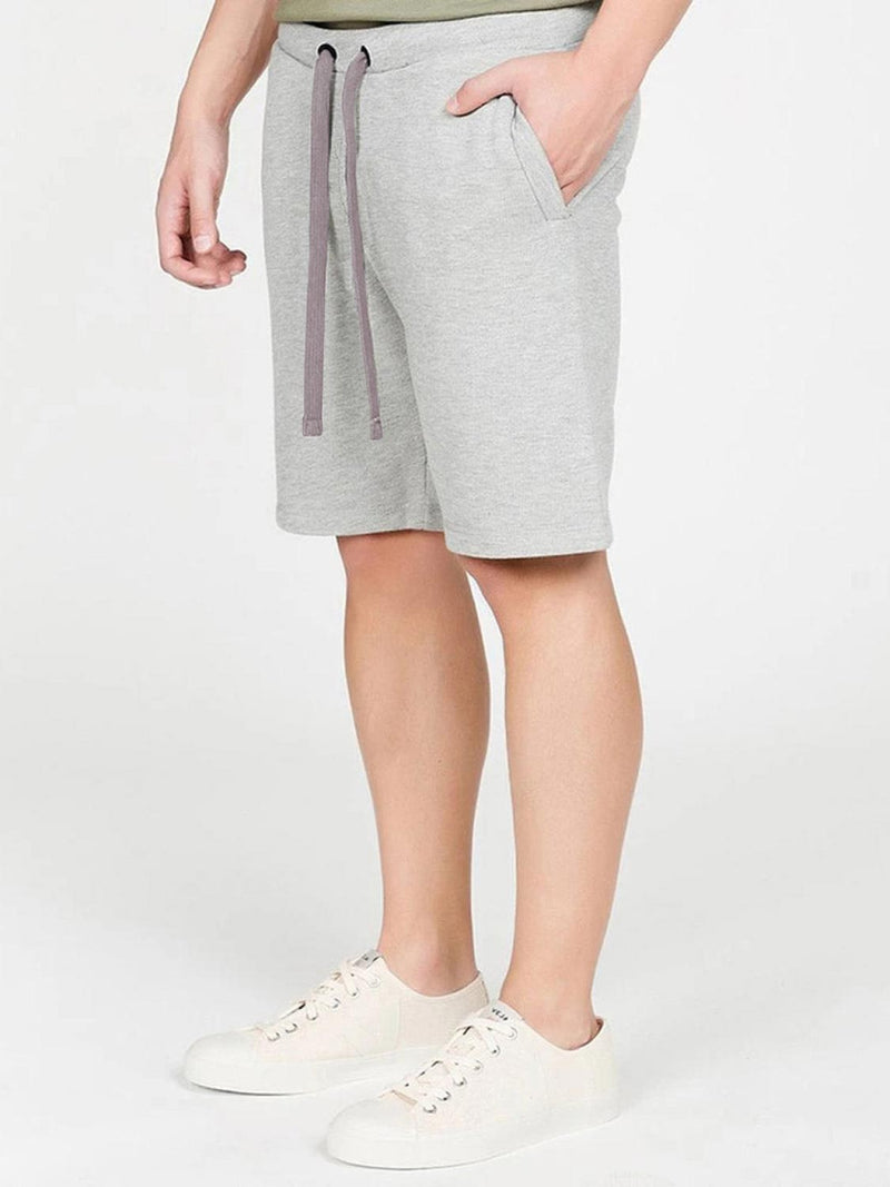 Loopback Cotton Jersey Relaxed Shorts Grey Lavender | C