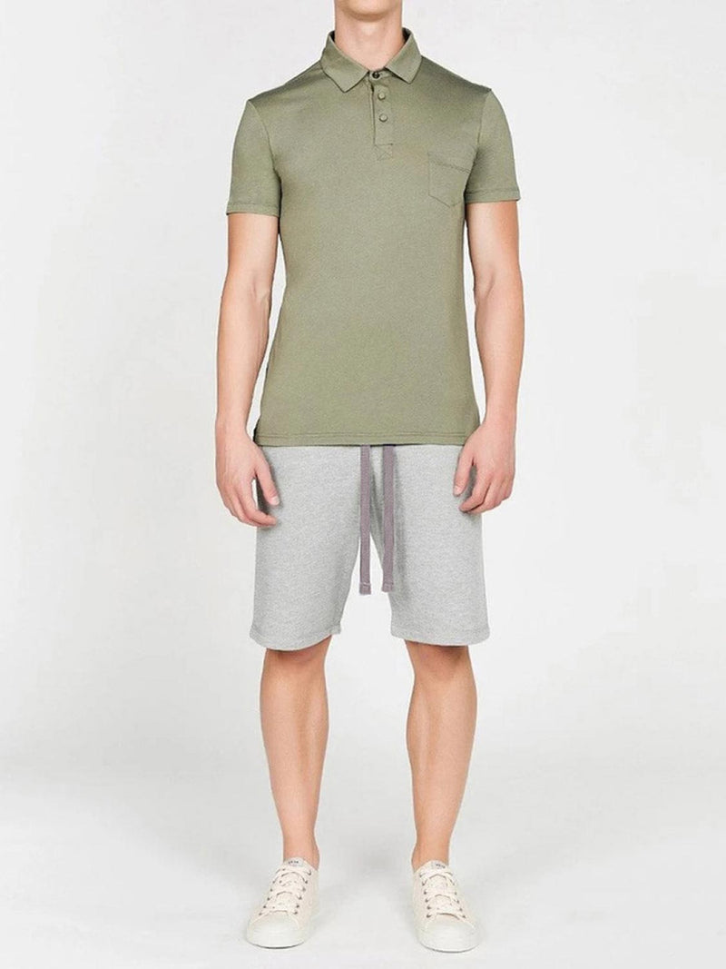 Loopback Cotton Jersey Relaxed Shorts Grey Lavender | E