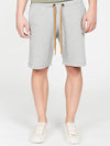 Loopback Cotton Jersey Relaxed Shorts Grey Mustard | B
