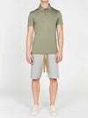 Loopback Cotton Jersey Relaxed Shorts Grey Mustard | E