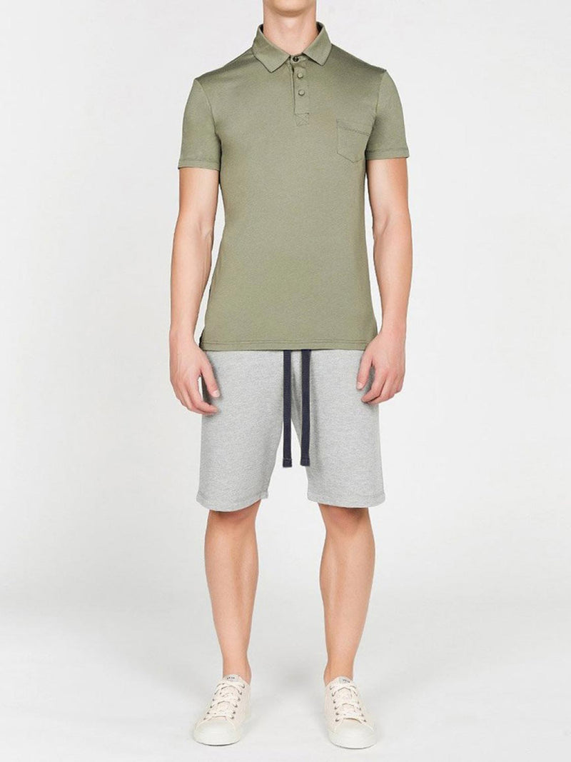 Loopback Cotton Jersey Relaxed Shorts Grey | E