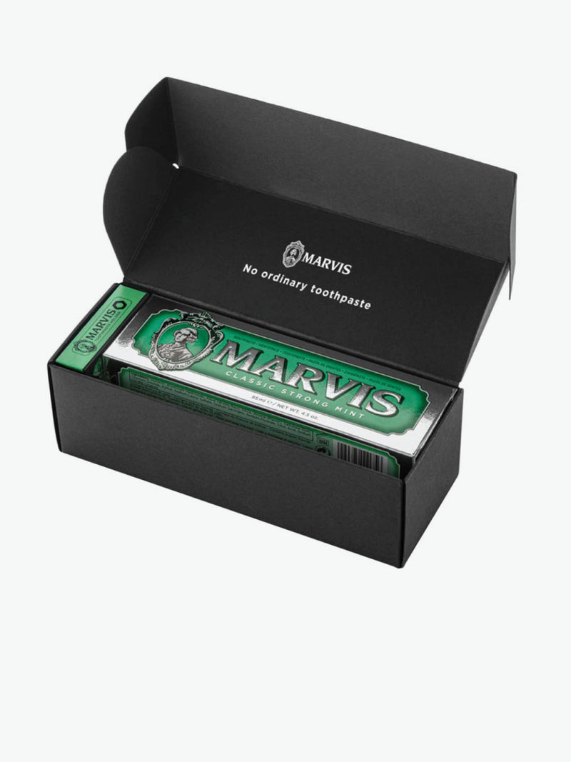 Marvis Classic Strong Mint Toothpaste and Tube Stand Set | B