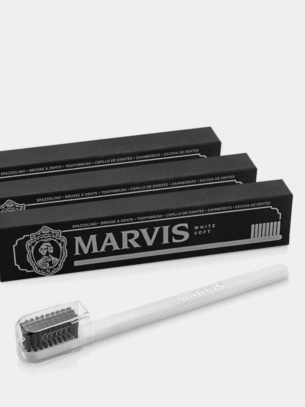 Marvis Set of Three White Toothbrushes | B