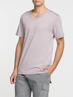Modal Blend V-neck T-shirt Lavender | C