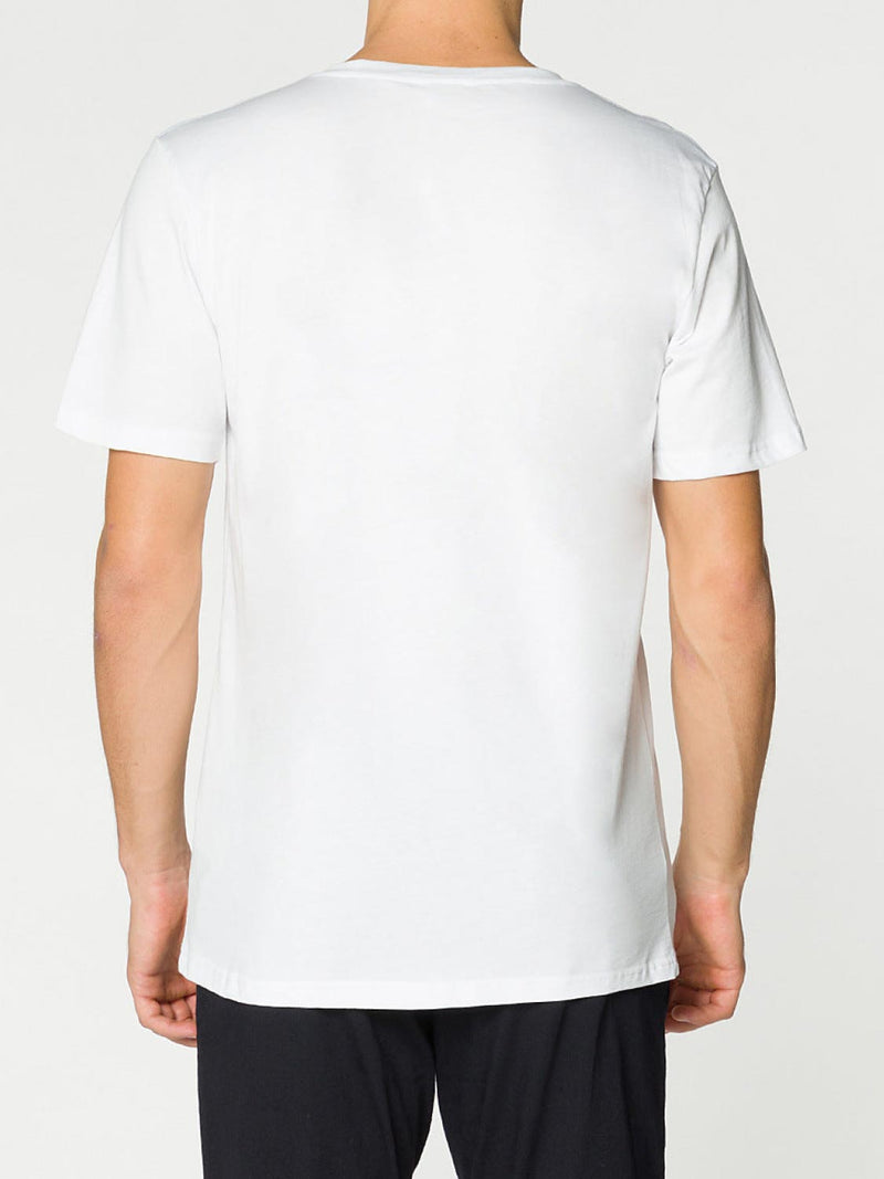 Modal Blend V-neck T-shirt White | D