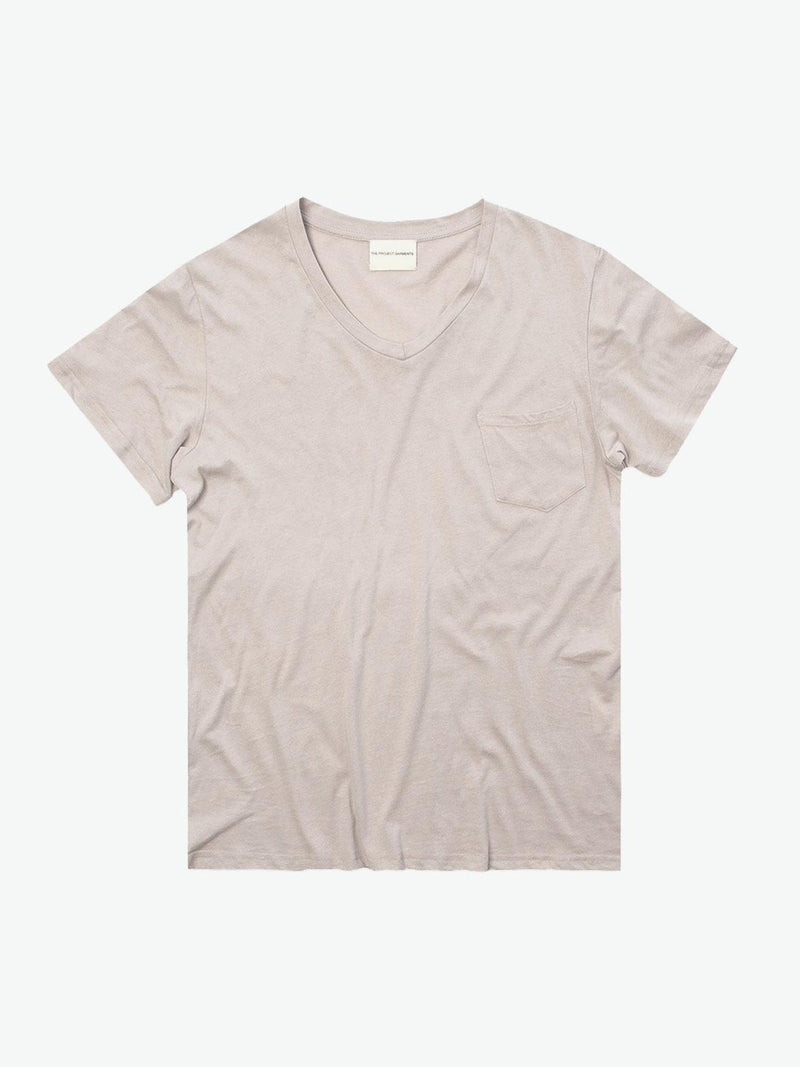 Modal Blend V-neck Pocket T-shirt Polar Orchid | A