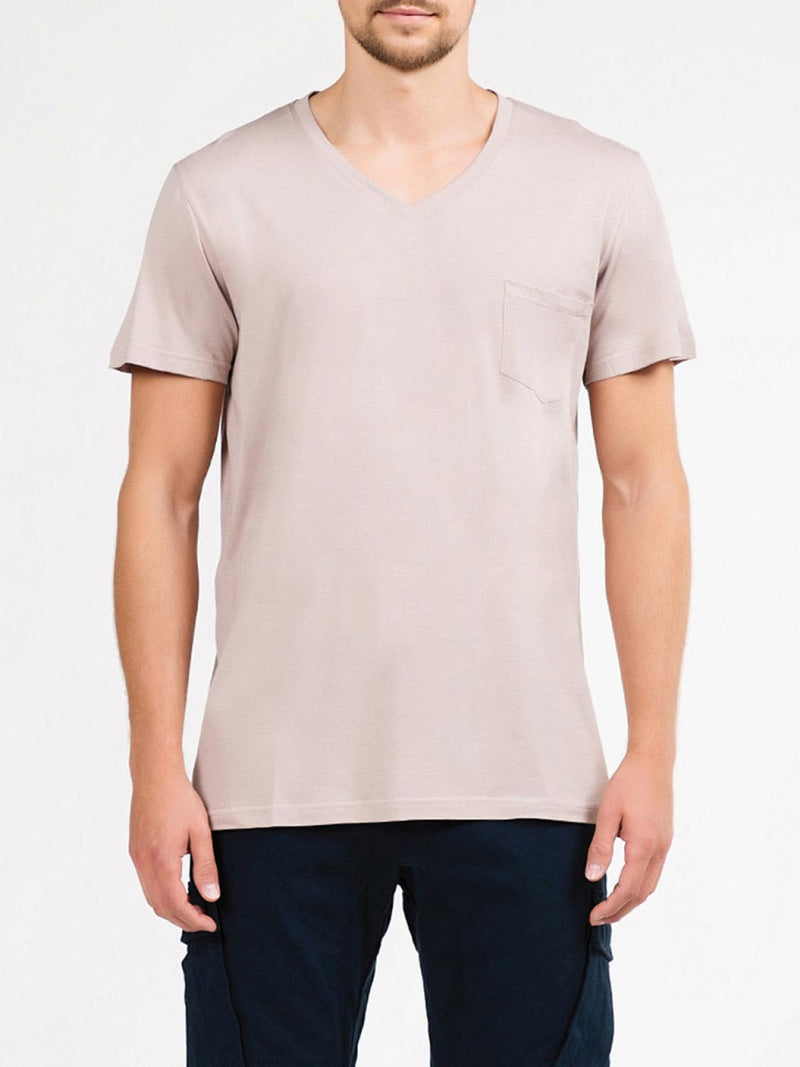 Modal Blend V-neck Pocket T-shirt Polar Orchid | B