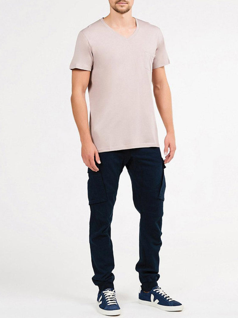 Modal Blend V-neck Pocket T-shirt Polar Orchid | D