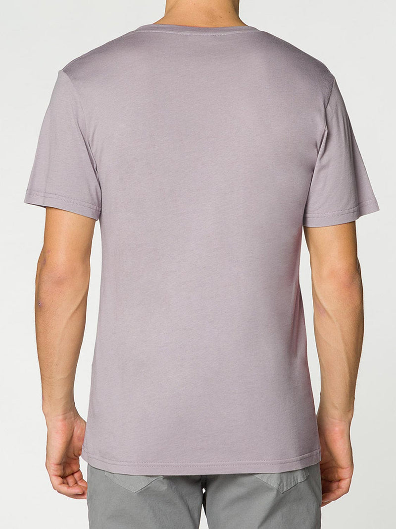 Modal Blend V-neck T-shirt Pastel Mauve | D