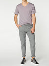 Modal Blend V-neck T-shirt Pastel Mauve | E
