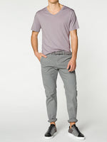 Modal Blend V-neck T-shirt Pastel Mauve | E