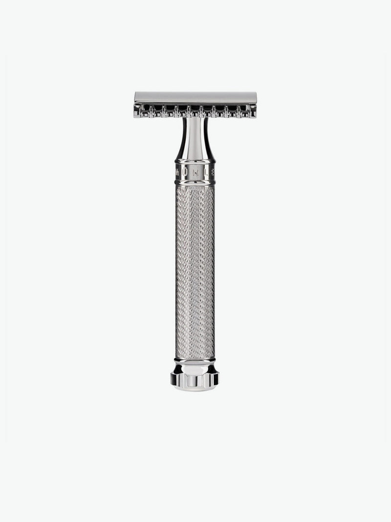 Mule R41 Muhle R41 Twist Open Comb Safety Razor Silver