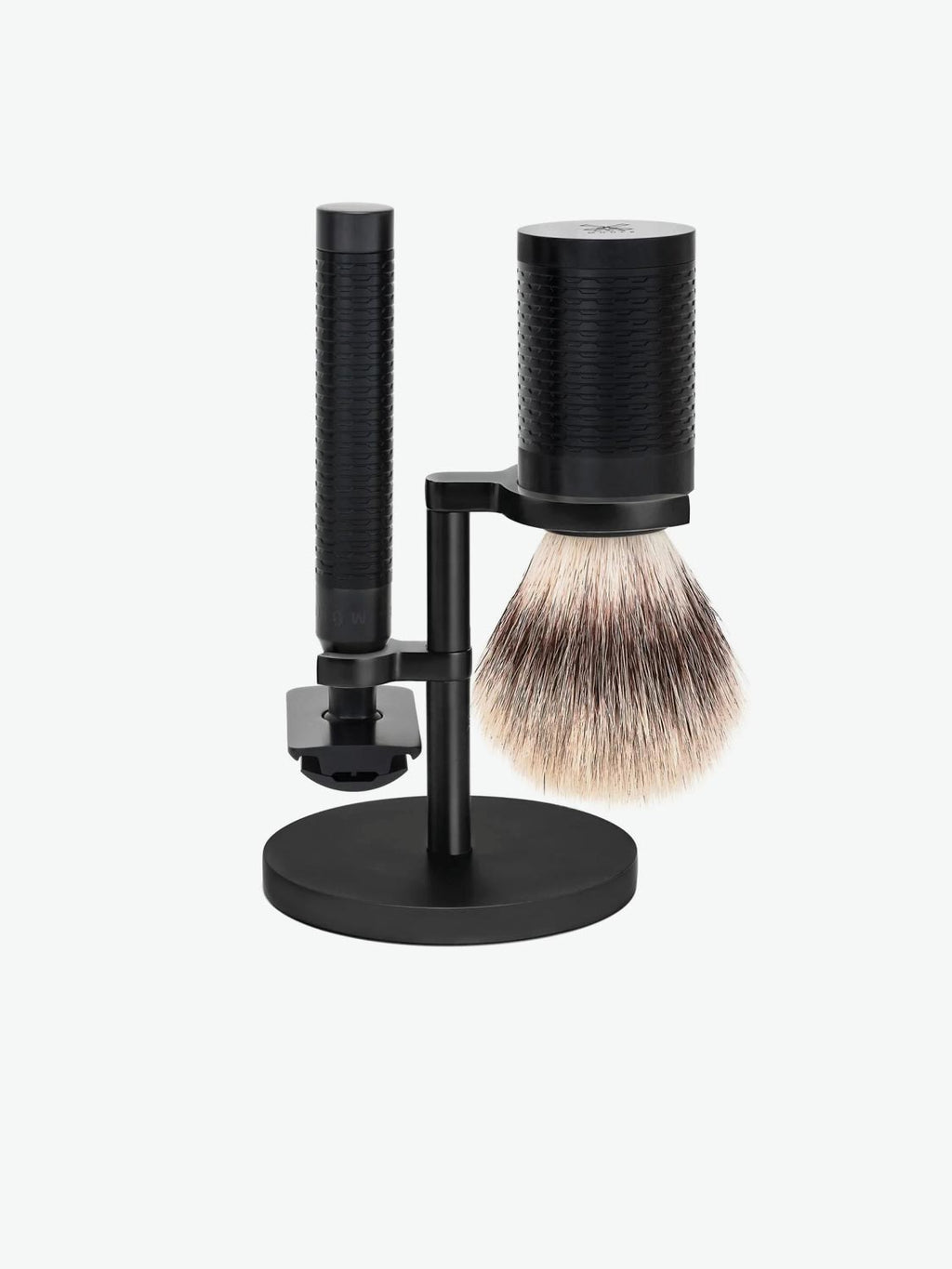 Muhle Rocca Silvertip Fibre Brush and Safety Razor Shaving Set