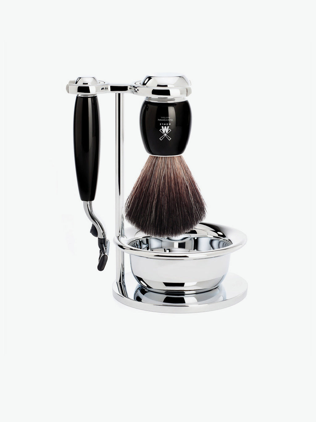 Muhle Black Fibre Brush and Gillette Mach3 Blade Razor | A