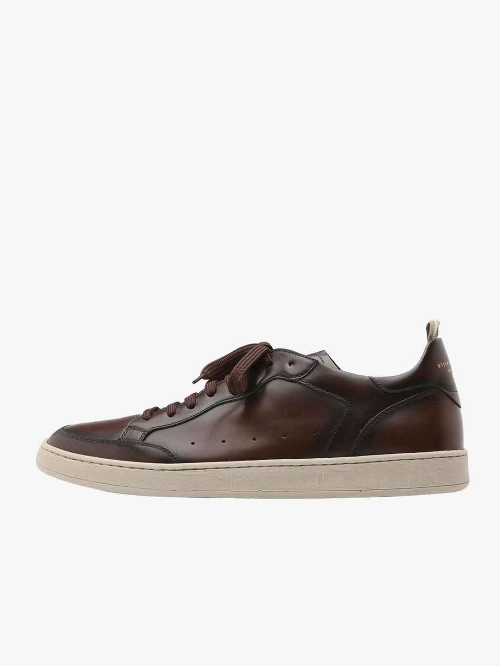 Officine Creative Kareem Lux Dark Brown Leather Sneakers | The Project Garments - A