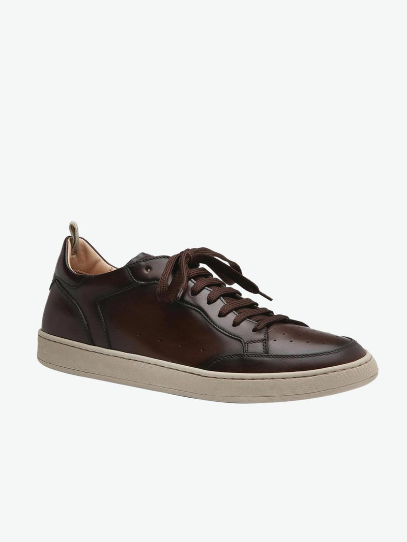 Officine Creative Kareem Lux Dark Brown Leather Sneakers | The Project Garments - B