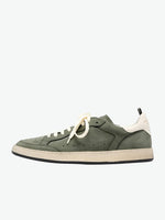 Officine Creative Kareem Military Green Leather Sneakers | SA