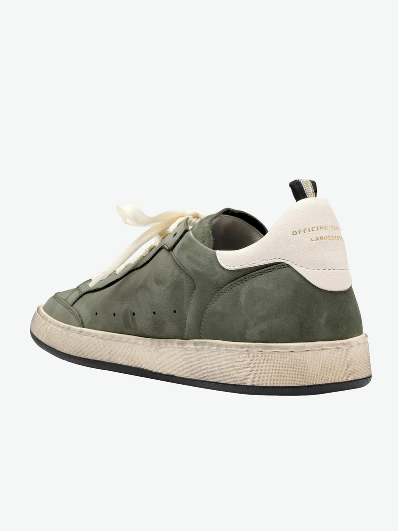 Officine Creative Kareem Military Green Leather Sneakers | SC